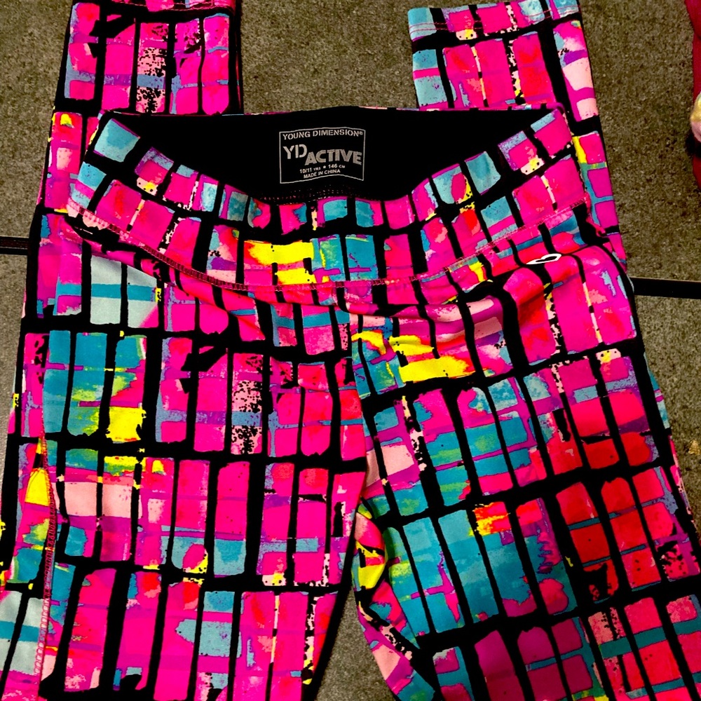 Neon pink legging size 10 for girls
